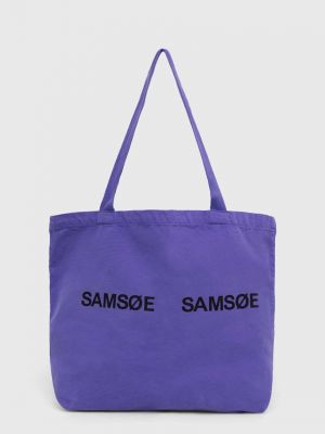 Фиолетовая сумка шоппер Samsoe Samsoe