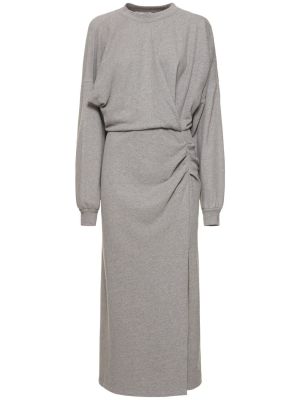 Vestido midi de algodón Marant Etoile gris