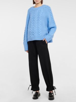 Sweter wełniany z alpaki Cecilie Bahnsen niebieski
