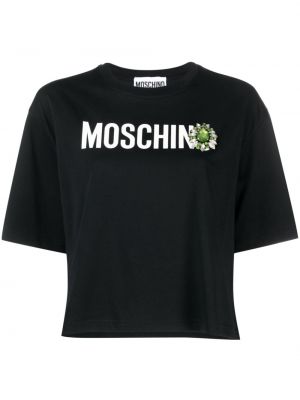 Tričko s potlačou Moschino čierna