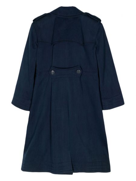 Długa kurtka Chanel Pre-owned niebieska