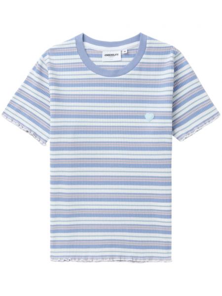 T-shirt à rayures en tricot Chocoolate bleu