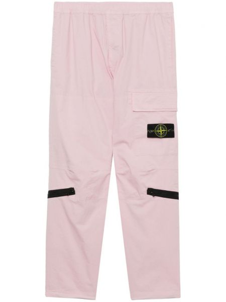 Pantaloni drepti Stone Island roz