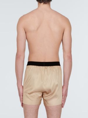 Pantaloncini di seta Tom Ford beige