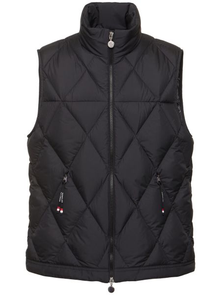 Quiltad väst i dun Moncler svart