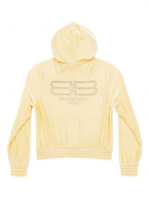 Kapučdžemperis ar kristāliem Balenciaga dzeltens