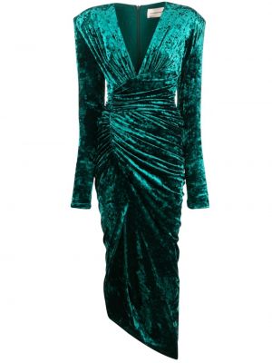 Samta maksi kleita ar v veida izgriezumu Alexandre Vauthier zaļš