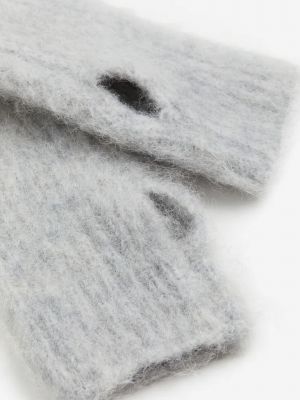 Перчатки из альпаки H&m серые