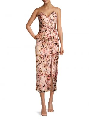 Платье миди в цветочек с принтом Katie May розовое