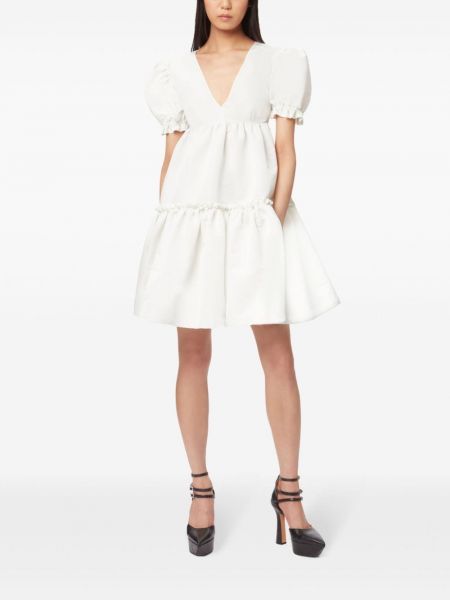 Sukienka z falbankami Nina Ricci biała