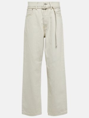 Straight fit džíny s vysokým pasem Acne Studios bílé