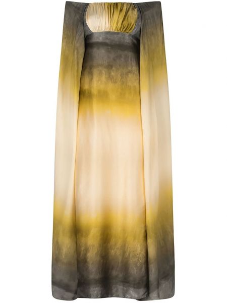 Spalvų gradiento rašto šilkinis vakarinė suknelė Silvia Tcherassi