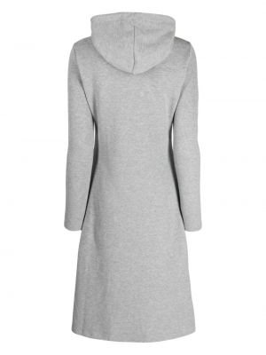 Midi šaty s kapucí Tout A Coup šedé