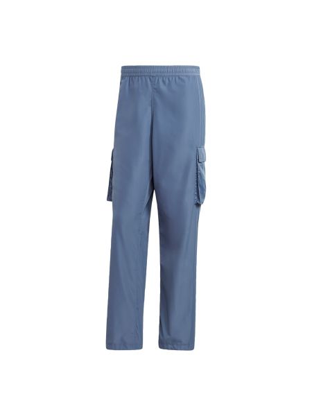 Pantalon cargo en coton Adidas bleu