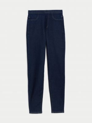 Skinny džíny s vysokým pasem Marks & Spencer modré