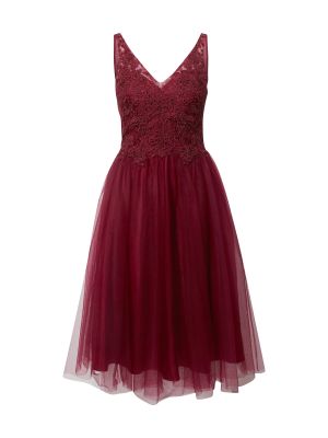 Коктейлна рокля Laona винено червено