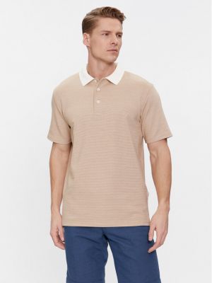 Tricou polo Selected Homme bej