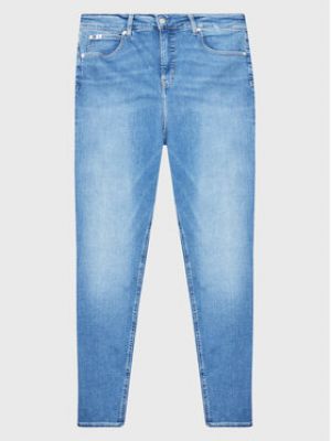 Priliehavé skinny fit džínsy Calvin Klein Jeans Plus modrá