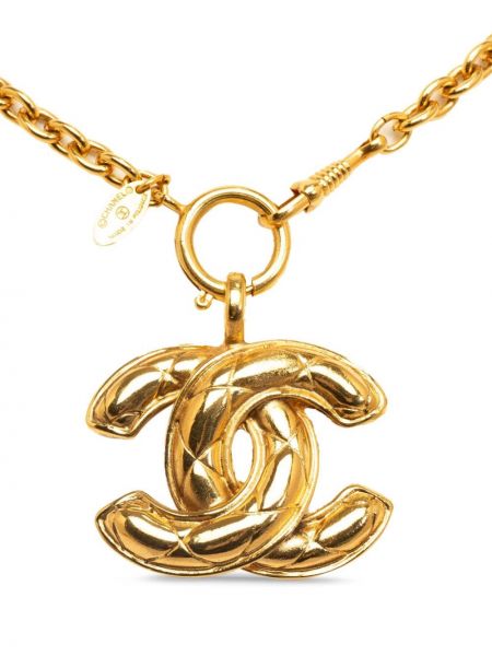 Καπιτονέ μενταγιόν Chanel Pre-owned χρυσό