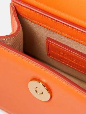 Кожени шопинг чанта Jacquemus оранжево