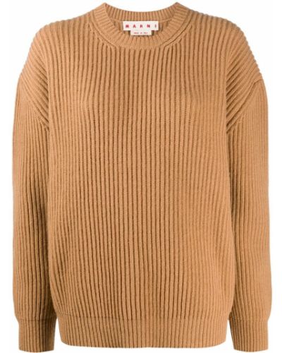 Jersey de tela jersey de cuello redondo Marni marrón