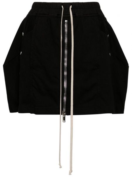 Βαμβακερή φούστα mini με καρφιά Rick Owens Drkshdw μαύρο