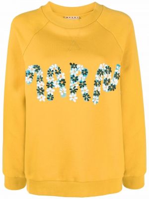 Sweatshirt mit print Marni gelb