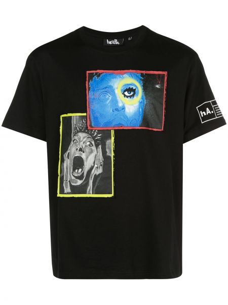 T-shirt con stampa Haculla nero