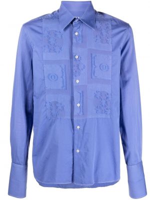 Haftowana koszula Gianfranco Ferré Pre-owned niebieska