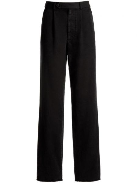 Βαμβακερό παντελόνι με ίσιο πόδι Bally μαύρο