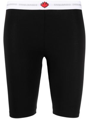 Shorts de sport en coton Dsquared2 noir