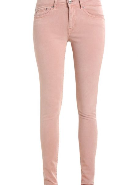 Jeansy skinny Pepe Jeans różowe