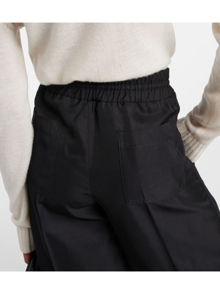 Широки панталони тип „марлен“ с висока талия Jil Sander черно
