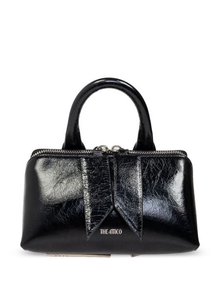 Shopper en cuir The Attico noir