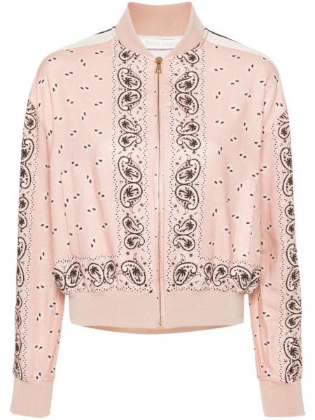 Bomber jakna s printom s paisley uzorkom Palm Angels ružičasta