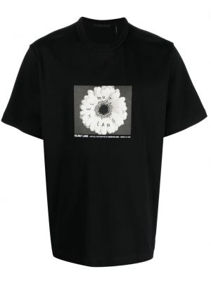 Pamut póló nyomtatás Helmut Lang fekete