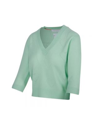 Sweter z kaszmiru z okrągłym dekoltem Cashmere Company zielony