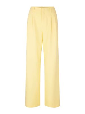 Πλισέ παντελόνι Tom Tailor Denim κίτρινο