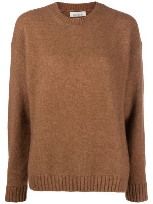 Плетен пуловер Laneus кафяво