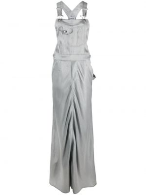 Džínové šaty Moschino Jeans stříbrné
