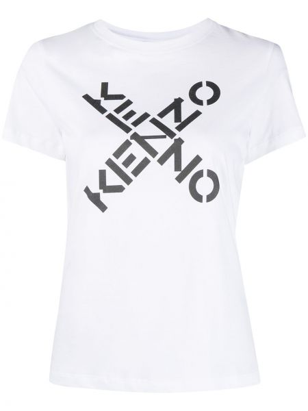 Тениска с принт Kenzo бяло