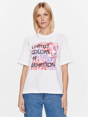 Tricou cu croială lejeră United Colors Of Benetton alb