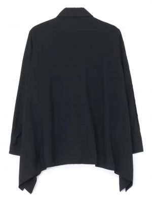 Asimetriška marškiniai su sagomis Yohji Yamamoto juoda