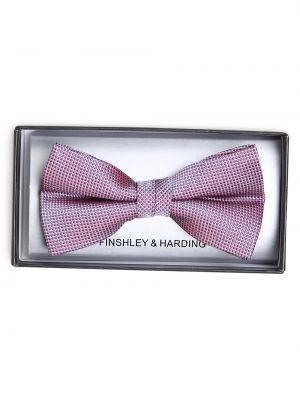 Finshley & Harding - Męska muszka jedwabna, niebieski|różowy Finshley & Harding