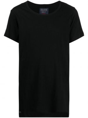 Camiseta de cuello redondo oversized Yohji Yamamoto negro