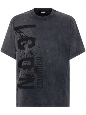 T-shirt a maniche corte Dsquared2 grigio