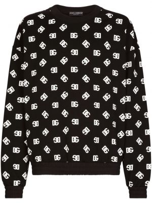 Bluza bawełniana z nadrukiem Dolce And Gabbana czarna
