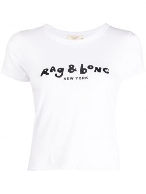 Памучна тениска Rag & Bone бяло