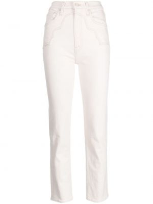 Jeans skinny à boucle Mother blanc