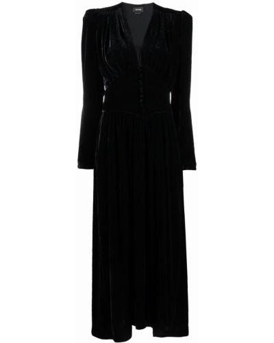Vestido de cóctel de terciopelo‏‏‎ Isabel Marant negro